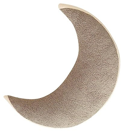 Nackenkissen in Mond Form, Kissen Mond Kissen Kinderzimmer Mondkissen Kinder Mondkissen Stillkissen Gefüllte Plüschmond Weiche Mond Kuscheltier Flauschiges Kuschelkissen für Junge Mädchen