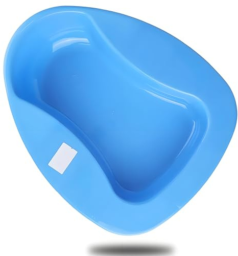 LUCKDANO 36.5 x 30cm/ 14.4 x 11.8in Bed Pan, Firm Thick Plastic Stable Bedpan Heavy Duty BedBound Patient Home Bed Pan Emergency Device, Seat Urinal for Elderly Female and Male