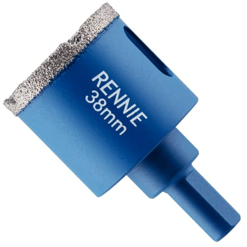 38mm Diamond Hole Saw Drill Bit With Tri Shank For Tiles & Ceramic | Porcelain Tiles Slate Stone Granite Marble Glass. Diamond Core Holesaw / Hole Cutter