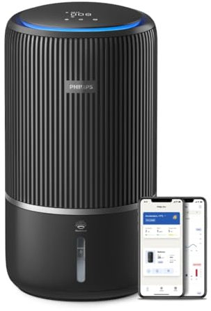 Philips 3400 Serie 2-in-1-Luftreiniger und -Luftbefeuchter, HEPA NanoProtect + Aktivkohlefilter, hygienische Luftbefeuchtung mit 650ml/h, CADR 300m³/h für 78 m² (AC3421/13)
