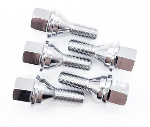 MACHSWON Radbolzen für Autos, M12 x 1,25, 26 mm Schaft, 19 mm Sechskant, 6,1 cm Länge, Bolzen-Set, kompatibel mit Jee-p Cher-okee, Liberty, Rene-gade, Compass, 5 Stück