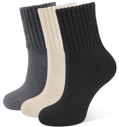 CLOSEMATE Womens Thermal Socks Warm Winter 3 Pairs Thick Comfy Ladies Gifts | Soft fabric, cosy warmth, breathable comfort, gentle cuff for gifts, boots, home