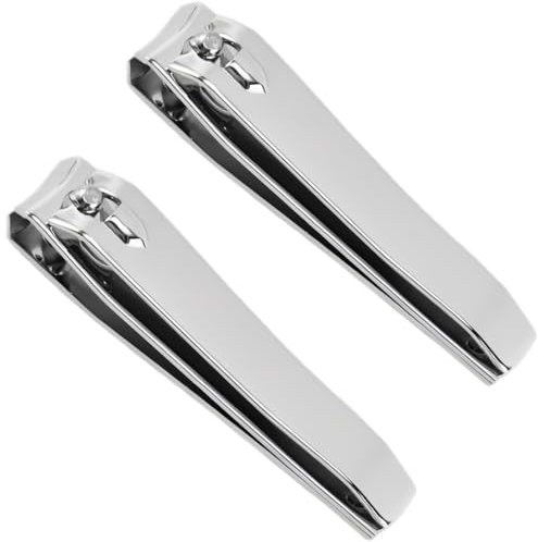 2 PCS Coupe-ongles Robuste, Coupe-ongles en acier inoxydable pour hommes et femmes, Pour les ongles des mains et des pieds, 80 × 14,2 mm