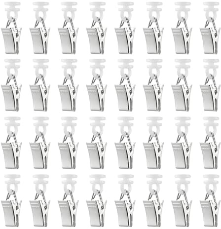 Vorhangklammern, 80 StückVorhang Clips, Gardinenhaken Gleiter Gardinenhaken Zum Klemmen Gardinen Clips für Schiene für Fenster Tür Duschvorhänge Wohnwagen