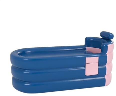 Vasca da bagno gonfiabile per adulti | Vasca da bagno pieghevole per famiglia, vasca idromassaggio autoportante con funzione portatile per adulti SPA con poggiatesta supporto lombare tasca laterale