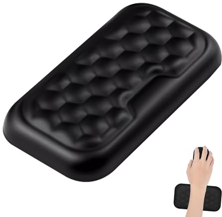 Repose-Poignet Ergonomique Souris pour Ordinateur, Wrist rest Mousse à Mémoire avec Trous de Massage, Coussin gel pour poignet, Support de Poignet pour PC Portable, Travail de Bureau, et Gaming
