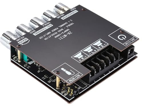 2.1 CARCHER STÉRÉO STÉRÉO STÉRÉO CANSE - Module d'amplificateur audio avec subwoofer 100W | Récepteur pour théâtre, studio, système d'enceintes en plein air, événements, magasin, équipement