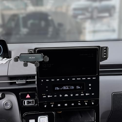 FUEISOF Support de téléphone portable pour Hyundai Staria 2021-2024 – Support de smartphone sur mesure avec cadre d'écran, sans perçage, montage facile