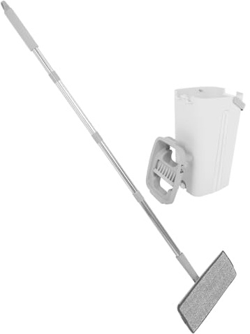 CALLARON Trapeador Plano con Cubo de Escurridor Trapeador con Almohadilla Lavable para Pisos Paredes y Ventanas Juego de Limpieza de Pisos