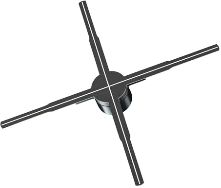 Ventilatore olografico 3D che ruota la proiezione di immagini virtuali, video, immagini, proiettore olografico a LED, supporta Wi-Fi Ampio angolo di visione(Ultra HD NEW 65cm)