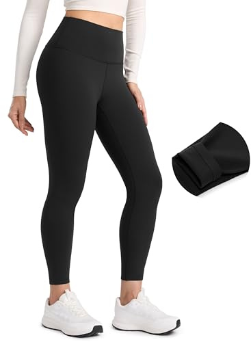 CRZ YOGA CRZ YOGA Matte Fleecefodrade Leggings 25'' Svart L