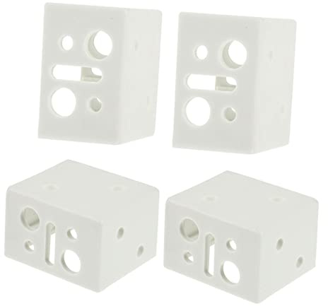 GLEAVI Piezas Fijas para Persianas De Dos Cabezales 25 Mm Resistentes De Plástico Práctico para Instalación De Accesorios Ventanas Ciegas, Juego De 4 Unidades