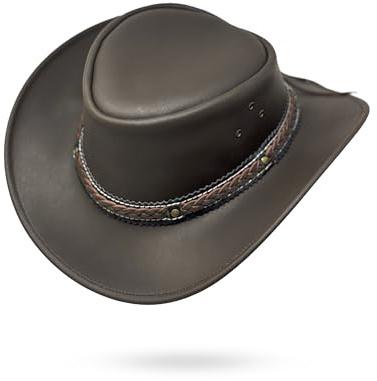 Lederhut Western Cowboy – Outdoor Hut Reiten, Wandern & Abenteuer Saddlewood