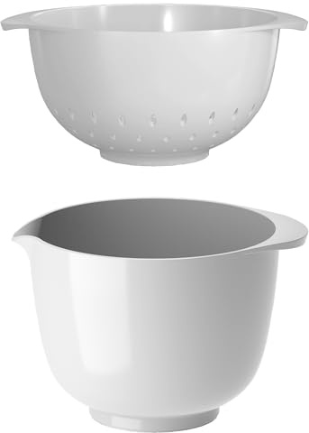Rosti NEW Margrethe Mixing bowl with colander 1,5 liter White