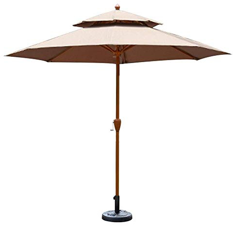 Ombrellone da Giardino Ombrellone da 9' Patio Giardino Mercato all'aperto Ombrellone da Tavolo con manovella Perfetto per Cortile Esterno Spiaggia Eventi Commerciali Mercato Campeggio Piscina