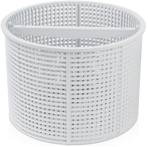 Panier De Skimmer, Panier De Rechange pour Skimmer Standard, Panier en ABS Robuste pour Piscines, Diamètre 18 Cm Pré-Filtre De Piscine Facile À Démonter Résistant Au Chlore (Blanc)