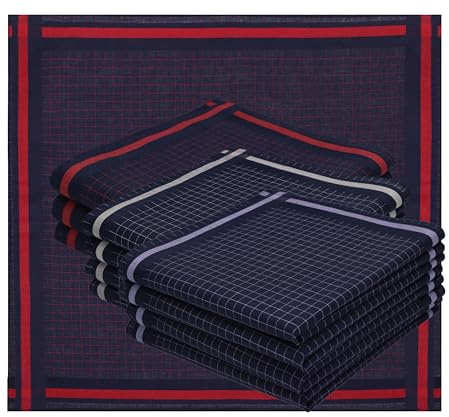 Betz Stofftaschentücher - Herrentaschentücher - Männertaschentücher aus 100% Baumwolle - 40x40 cm - Leo 7 Dessin 1