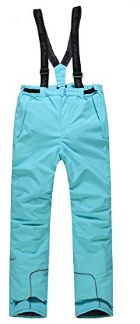PHIBEE Girls' Waterproof Windproof Breathable Polyester Snow Ski Pants Blue 6x