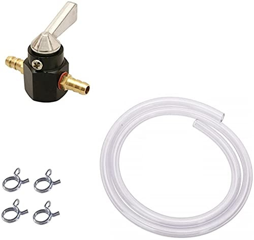 KIT ESSENCE UNIVERSEL : ROBINET 6MM + DURITE 1M + COLLIER MOTO MOBYLETTE CYCLOMOTEUR TONDEUSE MOTOCULTEUR DEBROUSSAILLEUSE TRONCONNEUSE QUAD SCOOTER
