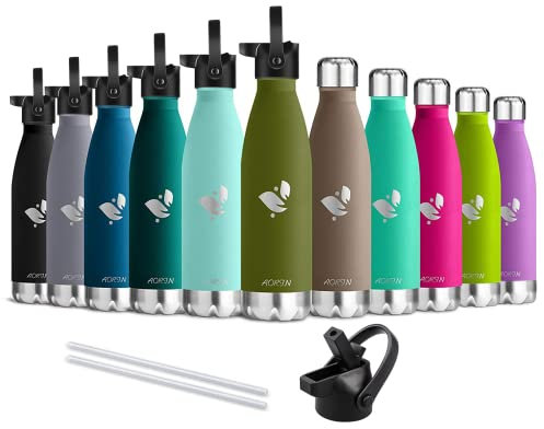 AORIN Bouteille d'eau en Acier Inoxydable isolé à Double Mur - 750ml - Gourde Isotherme Étanche sans BPA, Gourde Inox Bouche Standard, Gourde Enfant pour Sport, Gym, Voyage