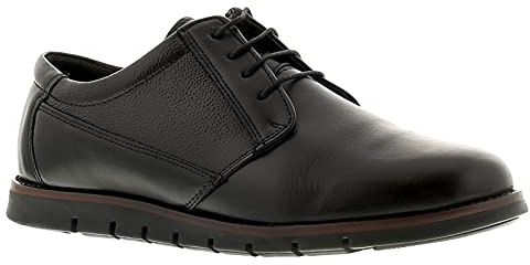 Mens Soft Leather Lace Up Smart Office Work Formal Shoes Size 6-12 - Black - UK 9