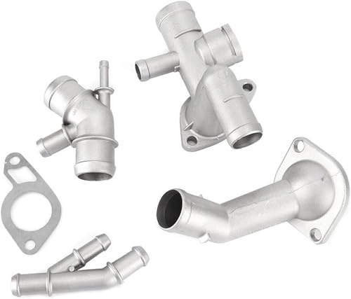 KSTE 4 st/set aluminium motor kylvätska slang fläns kit kompatibel med Mk4 golf 1.8T 2000-2005 06A121132A