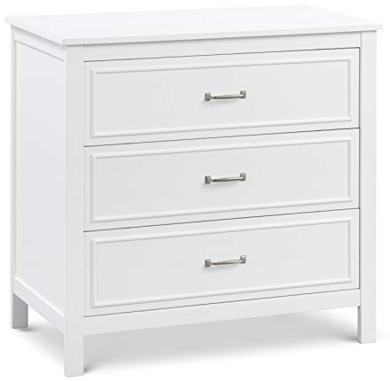 DaVinci Charlie 3-Drawer Dresser in White , 35x20x34 Inch (Pack of 1)