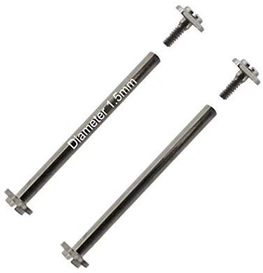 masar 22mm Ø 1,5mm - Barres et vis tige filetés Barrette Goupille Bracelet de Montre – Fixation Argent Diamètre tête de vis Ø 3,00 mm Silver