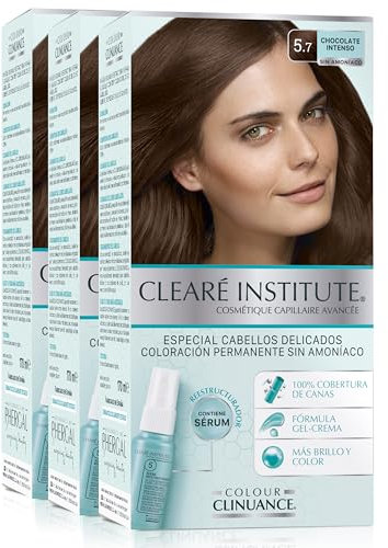 Colour Clinuance | Permanent färgning för skonsamt hår | Utan Ammoniak, Parabener, Silikon. | Intensiv färg, 100 % täckning | Dermatologiskt testad | 5.7 Intensiv choklad (x3)