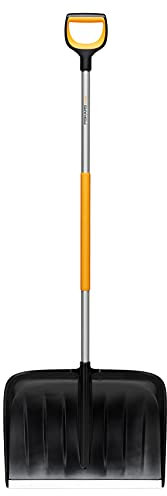 Fiskars Quitanieves para grandes cantidades de nieve, X-series, Longitud: 153,5 cm, Aluminio/polímero, Negro/naranja/gris, 1057178