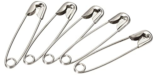 sourcing map 1000 Stück Sicherheitsnadeln 28mm/1.1 Zoll Metall Nähnadeln für Decken Basteln Broschenherstellung Silber Ton