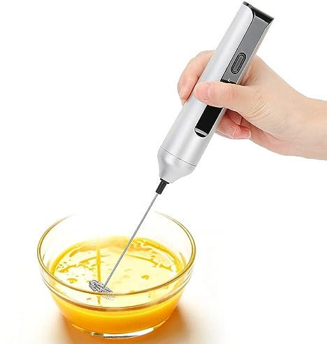Batidor De Huevos, Batidor De Leche Recargable USB Eléctrico Espumador De Leche Mini Batidor De Huevo Batidora De Leche Batidora De Mano Utensilios De Cocina