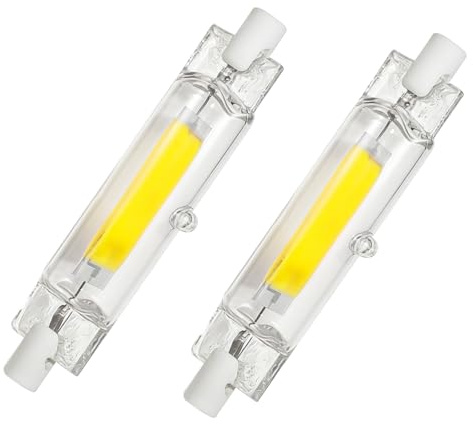Viitech 2 Pack R7S LED Bulb, 78MM 10W Cold White 6000K COB Dimmable LED Light Bulb Linear Light Bulb, LEDs Halogen Bulb Replacement Energy Saving for Ceiling Floodlight Lamp Wall Lamp