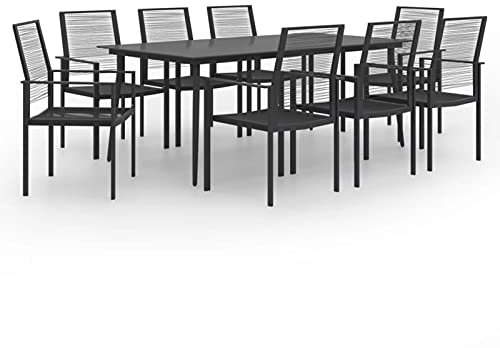 heybb 9-tlg. Garten-Essgruppe Balkon Sessel Rechteckige FüR Gartentisch MöBelset