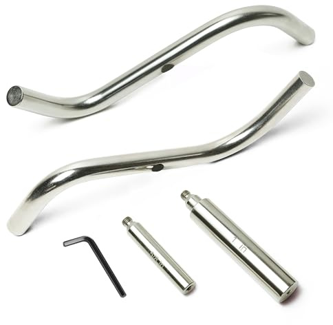 BMWOOD S-förmiges Edelstahl-Werkzeugablage-Set mit 2,5 cm und 1,6 cm Stielen für Drechselmaschinen, Drehmaschinen, Schüsseln.