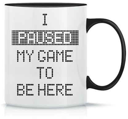 I Paused My Game To Be Here Green Coffee Tea Cup in Magical Classic Ceramic White Black Pink 330 ml