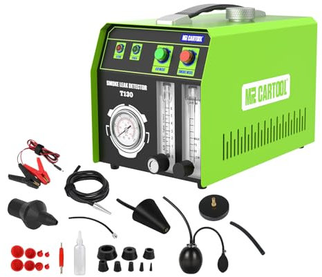 PARAOUTIL Nebelmaschine Kfz mit Luftmodus und Rauchmodus, Rauchgerät Kfz mit Ölstand und einstellbarem Durchflussmesser Kfz Rauchmaschine Lecksuchgerät für alle Kfz