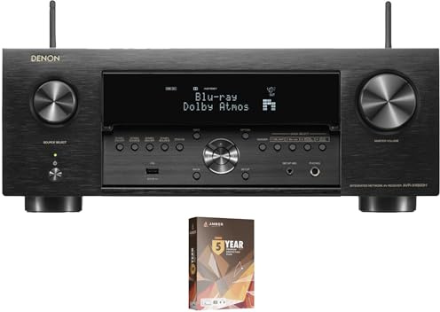 Denon AVRX4800H 9.4 Channel AV Receiver with Dolby Atmos and Surround with 5 Year Amber Protection Plan (2022)