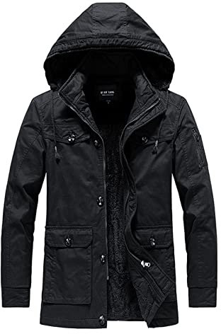 Offre De Printemps Blouson Homme Hiver Grande Taille Coupe Vent Homme Taille S Manteau Imperméable Homme Veste Cuir Homme Marron Parka Homme sans Capuche Commandes en Cours Solde