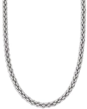 SINGULARU - Collana Big Rope. Acciaio. Catena Maxi, Intrecciata e Spessa. Lunghezza di 40 cm + 5 cm di Estensione. Gioielli da Donna