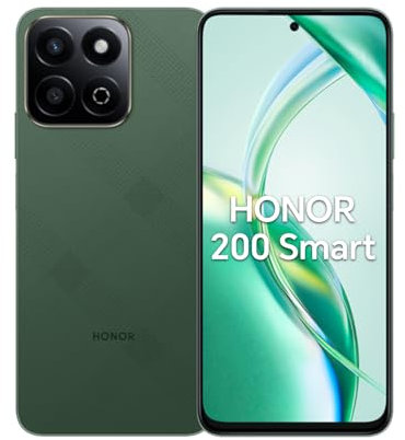 HONOR 200 Smart 5G Smartphone 4Go 256Go, 5200mAh Battery, 50MP AI Carmera, 300% High-Volume Mode, Snapdragon 4 Gen 2, Android 14, Dual SIM, Vert