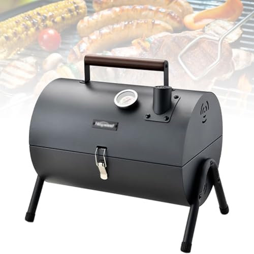 Barbecue D'extérieur 3 En 1, Four À Barbecue Portable Avec Thermomètre, Gril De Cuisine En Acier Inoxydable Avec Grand Espace Barbecue, Fumoir Avec Couvercle Pour La Maison, L'extérieur, Le Camping