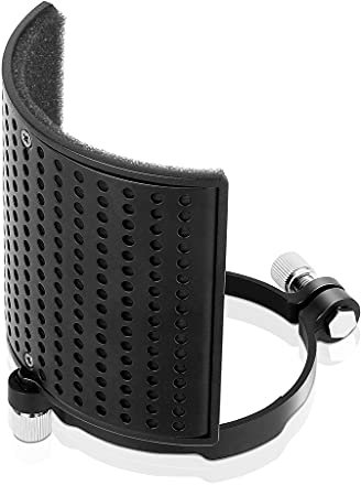Msuiiixcccc Microphone Pop Filter Shield Filter Screen Metal Mesh Three Layer Microphone Windscreen Cover for Microphones