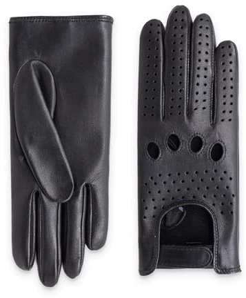 GLOVE STORY Damen-Fahrhandschuhe aus Lammleder Schwarz Ungefüttert | Zarte Eleganz & Feines Tastgefühl | Hochwertiges Accessoire für Urbanen Stil & Leichten Komfort