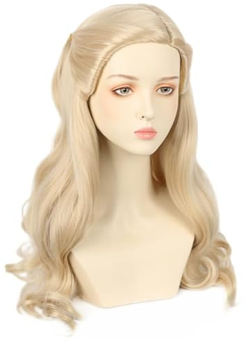 LeMarnia Blonde Wicked Hexen Perücke Lange Curly Perücke Halloween Party Cosplay Kostüm Perücken