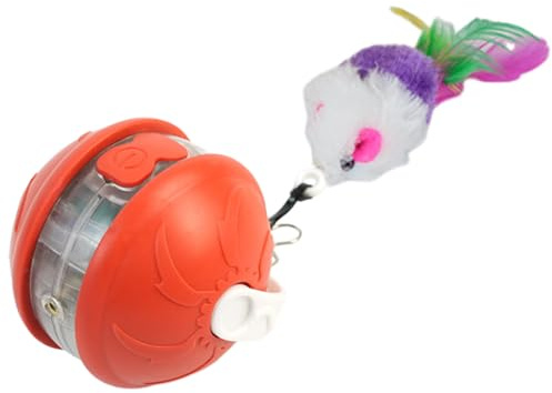 Genérico Jouet Rolling Cat - Pet Interactive Ball - Smart Play Automatic Cat Ball - Boule Teaser de chat pour le plaisir, l'exercice et le divertissement des chatons en intérieur et en extérieur
