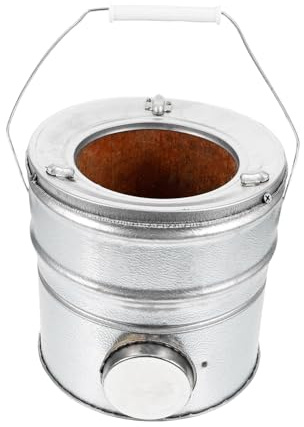 MUCKLILY Vintage Small Metal Honeycomb Briquette Stove Compact Briquette Furnace for Kitchen Use Traditional Charcoal Burner Suitable for Home Cooking and Outdoor Barbecue