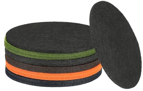 uxcell 12pcs Felt Drink Coasters, 3.5 Inch Coffee Cup Coasters Protect Furniture and Table from Water Marks Home Bar Use Multicolor