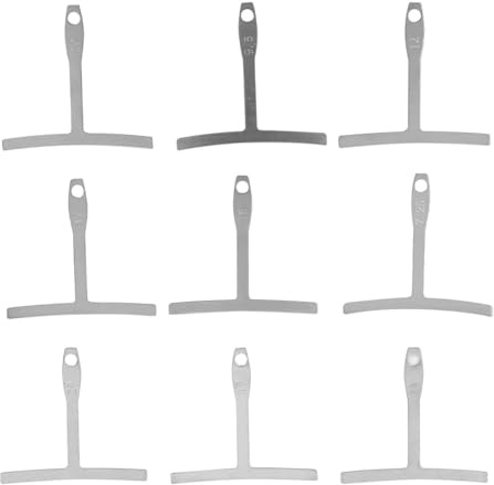 9 Uds calibre de radio de cuerda inferior de guitarra, herramientas Luthier para puente de bajo de guitarra sillín de diapasón 7,25~20 accesorios de juego