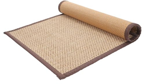 PRETYZOOM Coussin Tatami en Bambou Tissé pour Contemplation et Yoga, Support Solide et Maintien de Forme, Style Japonerie Élégant, Dimensions 40x60cm, Usage Adulte et Bureau